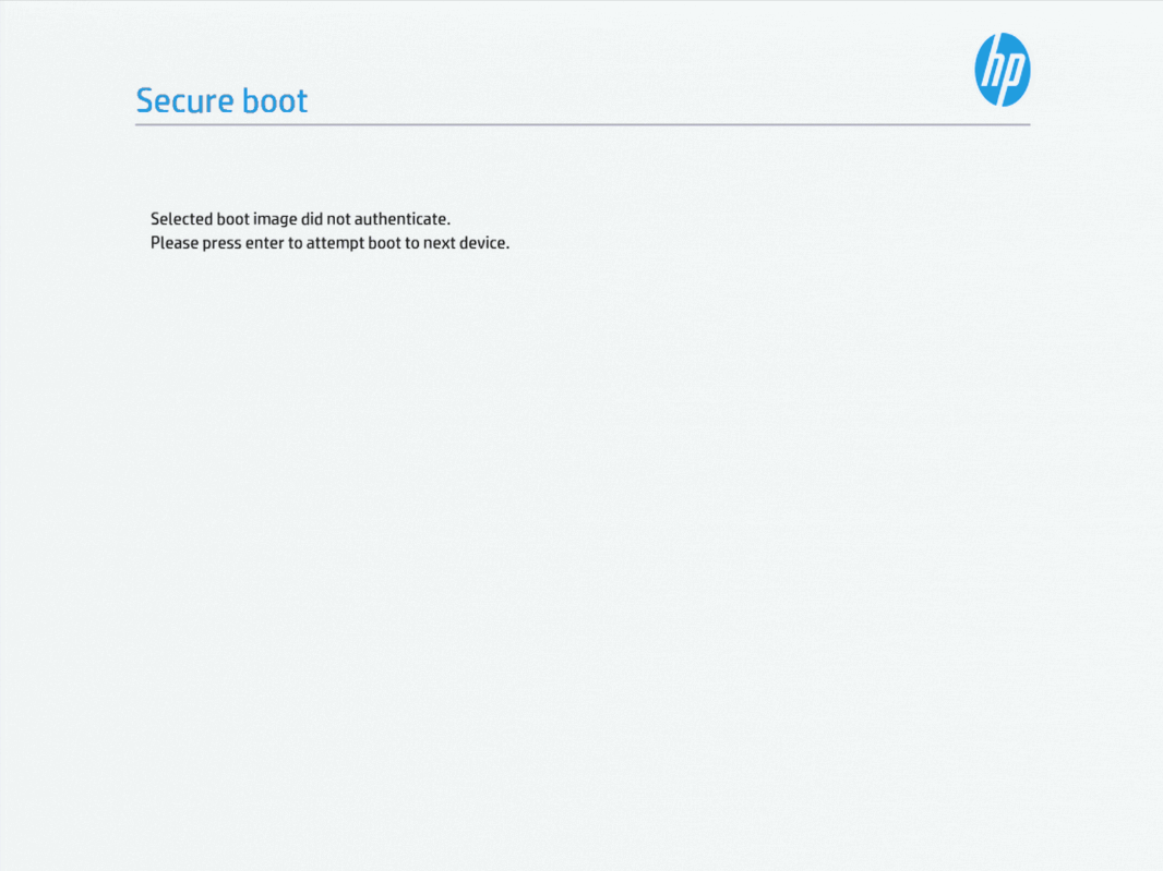 Error message